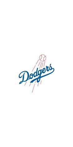 the dodgers logo on a white background