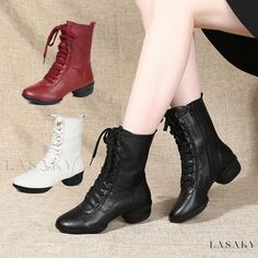 Lasaky - Professional Dance Shoes for Square Dancing, Sailor Dancing, Latin, and Modern Dance with Soft Soles and Boot-Like Design Travel Sneakers, Dance Boots, Ballroom Dance Latin, Latin Dance Shoes, Jazz Shoes, Square Dance, Square Dancing, Square Toe Boots, Modern Dance