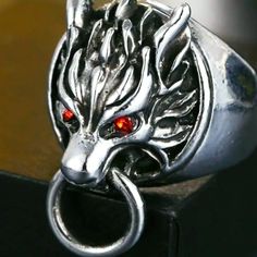 **Brand New** Titanium Stainless Steel Monster Beast Animal Totem Big Wolf Head Ring For Biker Hip Hop Rock Punk Fashion Jewelry Healthy Material: 316l Stainless Steel / Titanium Steel High Quality, No Rust, No Allergies, No Deformation Weight: 15g Surface Width: 10 Mm, 20 Mm Brand New Jewelry Gifts Bright Red Ruby Synth Zircon .925 Sterling Silver Plated. Septum Ring Dangle Great Gamer Video Game Gift Final Fantasy Viii Is The Eighth Main Installment In The Final Fantasy Series, Developed And P Monster Beast, Big Wolf, Goth Ring, Animal Totem, Head Ring, Punk Emo, Rock Punk, Wolf Head, Goth Punk