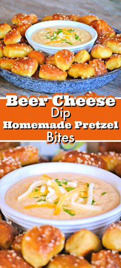 beer cheese dip and homemade pretzel bites are the perfect appetizer for any party