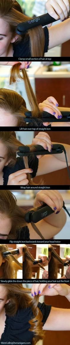 Now I get it! Thank you! Classic Hairstyles, Curled Hairstyles, Summer Camp, Pretty Hairstyles, Hair Hacks