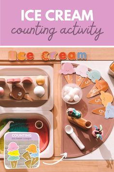 an ice cream counting activity for kids