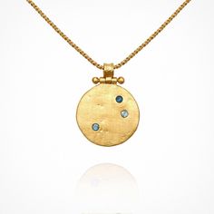 Blue Topaz Meaning, Topaz Meaning, Phoenix Necklace, Ancient Coin, Blue Topaz Stone, Vermeil Jewelry, Ancient Coins, Topaz Stone, Coin Necklace