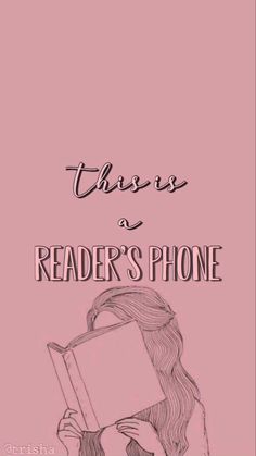 a woman reading a book with the words,'choose a reader's phone '