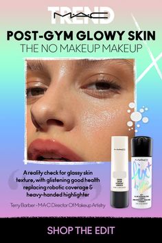 Want that post-workout glow, without the workout? Get glowing with the GYM SKIN makeup trend. Shop the look with M∙A∙C Trending Makeup Looks, Trending Makeup, No Makeup Makeup, Project Work, Gym Inspo, Glowy Skin, No Makeup, Reality Check, Post Workout