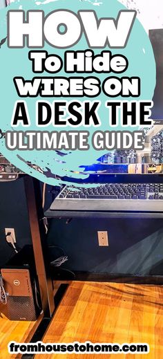 ORC Week 7: How To Hide Wires On A Desk Cable Management Ideas, Hide Computer Cords, Cable Management Diy, Desk Home Office Ideas, Hide Electrical Cords, Open Concept Office, Blue Home Offices, Desk Cable Management, Hidden Desk