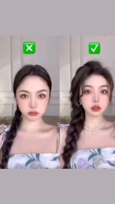 Chinese Braid Hairstyles, Fluffy Side Braid, Cute Braided Hairstyles For Long Hair, Hairstyles For Long Hair Tutorials Easy, Braid Asian Hair, Long Hair Asian Hairstyles, Braided Hairstyles For Thick Hair, Korean Actress Hairstyle, Slight Curly Hair