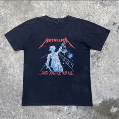 a t - shirt that says metallic and justice for all