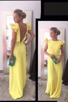 962e56a8a0b0420d87272a682bfd1e53desc42926581ri Prom Dress Yellow, Yellow Prom Dresses, Yellow Prom Dress, Sukienki Maksi, Backless Prom Dress, Yellow Prom, Yellow Gown, Prom Dresses Yellow, Backless Prom Dresses