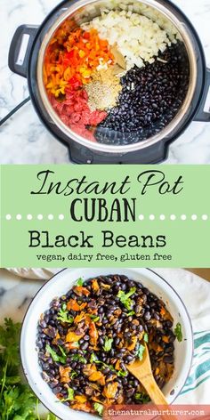 the instant pot cuban black beans recipe is ready to be eaten