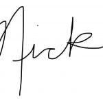 the word mark is written in cursive writing