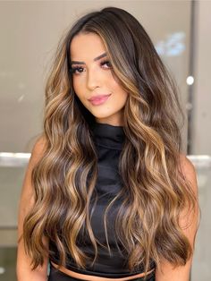 Highlights For Morena Skin, Dark Brown Hair Balayage, Baylage Hair, Brown Hair Looks, Gorgeous Hair Color, Dark Brown Hair, How To Make Hair