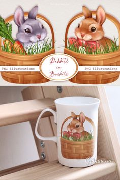 PNG clipart with rabbits in baskets:
- 2 rabbits PNG (3600px for the longest side)
High resolution 300 dpi

Perfect for your arts, scrapbooking, paper crafts, albums and DIY projects, wall art, cards, decorations, etc.
Cute animal clipart, bunny illustration, easter bunny, bunny sublimation design, printable poster, digital download, digital scrapbooking Graphic Design Elements, Graphic Design Resources