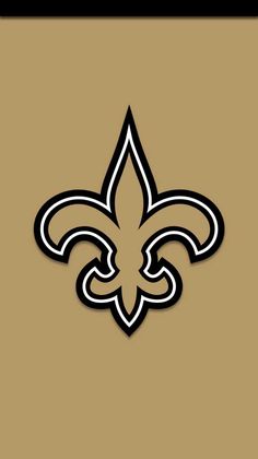 the new orleans saints logo in black and gold