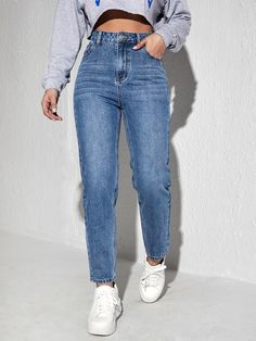 High Waist Jeans For Women, Mom Fit Jeans Outfits, Mummy Jeans, Women Mom Jeans, Cotton Dress Pattern Indian, Mommy Jeans, Cropped Mom Jeans, Pant Jeans, Mum Jeans