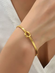 Yellow Gold Fashionable Collar  Copper  Cuff Embellished   Jewelry Knot Decor, Gold Bangles For Women, Pretty Jewelry Necklaces, Gold Jewelry Simple Necklace, Gold Necklace Indian Bridal Jewelry, Gold Jewelry Stores, Gold Bride Jewelry