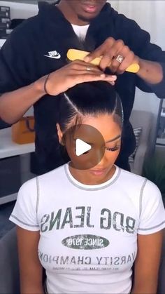 Hair In One Ponytail Black Women, Ponytail Designs For Black Women, Cute Short Ponytail Hairstyles, Ponytail With Bump On Top, 3 Part Ponytail Hairstyles, Simple Braid Ponytail, Simple Weave Ponytail Hairstyles, Short Braid Ponytail, Ponytail Protective Style