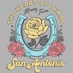 If you're looking for the hottest new trends, you're in the right place! Take your everyday style to the next level with this new Juniors' The Heart of Texas Graphic Oversized T-Shirt from Lost Gods! This cool tee features yellow and red roses, a blue horseshoe, and the words: "The Heart of Texas Howdy From San Antonio" printed in retro style across the front. Grab this new graphic tee today and make everything from workouts to running errands, or even just lounging around the house a little extra chic! Texas Graphic, Fort Worth Stockyards, Cool Ties, Oversized T Shirt, Cool Tees, Everyday Style, New Trends