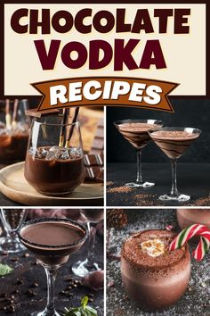 chocolate vodka recipe collage with text overlay