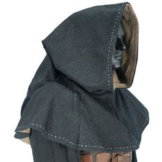 Knights Medieval Hood Knights Medieval, Medieval Cloak, Armor Clothing, Larp Armor, Hem Stitch