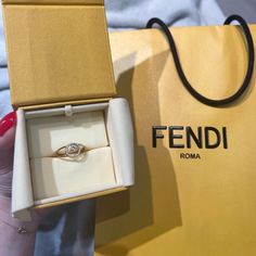 Fendi Ring “F Is Fendi Ring” Gold Colored Ring Size L Worn Once Open To Offers Original Price 320 Fendi Ring, Large Rings, Fendi Jewelry, Gold Color Ring, Ring Color, Large Ring, Color Ring, Ring Gold, Womens Jewelry Rings