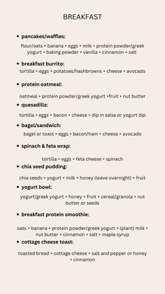 Protein Oatmeal, Breakfast Menu, The Breakfast, High Protein Recipes