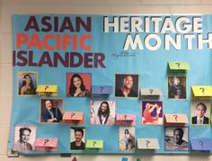 Diversity Club Ideas, Diversity Bulletin Board, Residence Life Bulletin Boards, Heritage Month Bulletin Board, Asian Heritage Month, National Holiday Calendar, History Bulletin Boards, Middle School Bulletin Boards, Display Boards For School