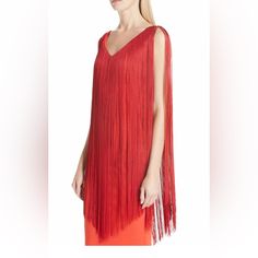 Unique Dress With A Classic/Glamour Vibe. Worn To An Event Just Once And Condition Reflects This. No Stains. Minor Wear To The Bottom Hem. Classic Glamour, Chiara Boni, Unique Dress, Fringe Dress, Unique Dresses, Maxi Dress, Size 6, Womens Dresses, Red