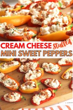 mini sweet peppers stuffed with cream cheese and bacon are the perfect appetizer for any party