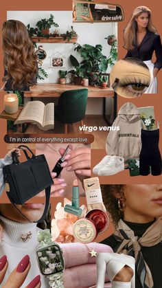 the collage shows different types of clothing and accessories