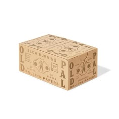 a cardboard box with the words slow running printed on it