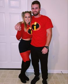 #elastigirl #mr.incredible #jack-jack #dash #frozone #edna Incredibles Halloween Costume Couple, The Incredible Family Costume, Incredible Couple Costume, Couple Halloween Costumes Incredibles, Diy The Incredibles Costume, The Incredibles Couple Costume, Easy Costume Ideas Couples, Me And Mrs Incredible Costume, Mr & Mrs Incredible Costume