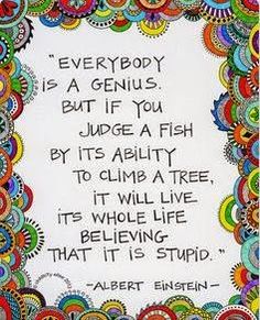 albert einstein quote about everybody is a genius, but if you judge a fish by its ability to climb a tree, it will live