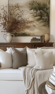 How To Decorate The Wall Above Couch Awkward Space Behind Couch, Furniture Behind Sofa, Sofa Not Against The Wall, Large Empty Wall Ideas Living Rooms, Behind Couch Wall Decor, Wall Above Couch, Couch Wall Decor Ideas, Shelves Styling, Above Couch Decor