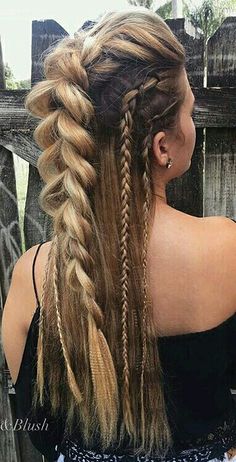 Viking Braids, Viking Hair, Braids For Long Hair, Hair Dos, Pretty Hairstyles, Hair Hacks, Hair Looks, Hair Tutorial, Easy Hairstyles