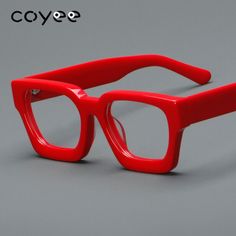 2023 New Thick Acetate Spectacles Glasses Square Brand Women Men Eyeglass frames | eBay Red Rimmed Sunglasses, Square Glasses Frames, Acetate Glasses, Oversized Glasses, Round Glasses Frames, Spectacles Frames, Optical Lens, Square Glasses, Optical Glasses