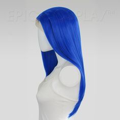 Scylla Dark Blue Lace Front Wig Scylla is a 25 inch long Dark Blue lace front wig, measuring from hairline to end. The lace extends 11.8 inches across and 1.75 inches deep. With an adjustable wig cap measurement of up to 22.5 inches, Scylla can fit a wide variety of heads. It’s many layers give you the flexibility you need to style anime-worthy looks. This silky soft Dark Blue lace front wig is made from Futura fibers, a high grade Japanese fiber that is not only heat resistant but also tangle r Dark Blue Wig, Blue Lace Front Wig, Blue Wig, Epic Cosplay, Wig Cap, Lace Front Wig, Styling Tools, Blue Lace, Lace Front Wigs