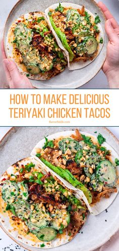 how to make delicious teriyaki chicken tacos with the help of two hands