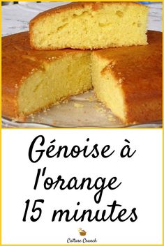 an advertisement for the 5 minute orange cake with text overlaying it that reads,