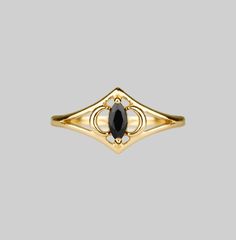 Two Moons, The Bling Ring, Symmetrical Design, Silver Ring Designs, Spinel Gemstone, Moon Ring, Pierced Jewelry, Black Spinel, Ring Sizes