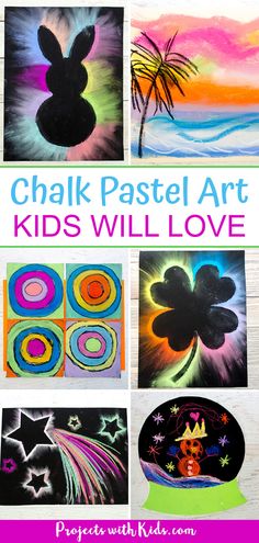 chalk pastel art kids will love with the text chalk pastel art kids will love