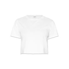 Women's basic cropped loose tee made with lightweight, ultra-comfortable soft jersey. Style detail includes crew neckline & raw hem on the bottom. 100% Cotton Care Instructions Machine wash cold, gentle cycle, with like colors. Tumble dry low. Cropped White Tee, Roblox Clothes, Plain White Tee, Jersey Style, Loose Tees, Preppy Outfit, Womens Basic, White Crop Top, White Tee