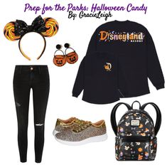 Prep for the Parks: Halloween Candy outfit ideas | Prep for the Parks: Halloween Candy Candy Outfit Ideas, Candy Outfit, Outfit Ideas For Party, Disney Bound Outfits, Pumpkin Candy, Glitter Sneakers, Candy Party