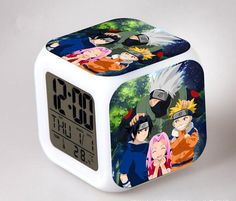 an alarm clock with anime characters on it