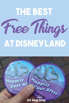 the best free things at disneyland land with text overlay that says happily ever after