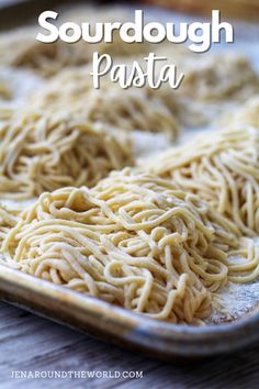 Making sourdough pasta has become one of my absolute favorite things to do. No need for a fancy KitchenAid pasta attachment either. You can use a manual pasta attachment and make delicious homemade sourdough pasta anytime you want.

Using my sourdough starter to make a ton of sourdough discard recipes is one of my favorite things to do. There are endless recipes out there and so many ways to use them. Sourdough Noodles, Sourdough Pasta, Make Homemade Pasta, Sourdough Discard Recipes, Italian Dinners, Pasta From Scratch, Kitchenaid Pasta, Discard Recipes, Homemade Sourdough