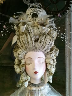 Adored Vintage, Mannequin Head, Antique Mall, Costume Makeup, Paper Sculpture, Old Books, Marie Antoinette, Rococo