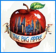 an apple with the words the big apple on it