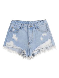 Women Denim Shorts, Summer Shorts Denim, Clothing Model, Ripped Denim Shorts, Ripped Shorts, Denim Jean Shorts, Model Beauty, Short Jeans, Clothes Crafts