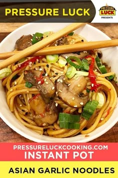 Asian Garlic Noodles, Instant Pot Asian, Crockpot Express, Pressure Luck, Asian Noodle, Garlic Noodles